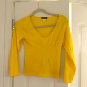 Bright Yellow Long Sleeve Top